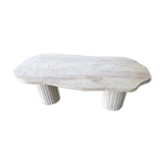 Natural travertine irregular coffee table Venus - 120x60cm