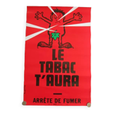 Affiche ratp ancienne dumont-contre le tabagisme-60x40