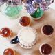 Carafe and 6 vintage tumbler glasses