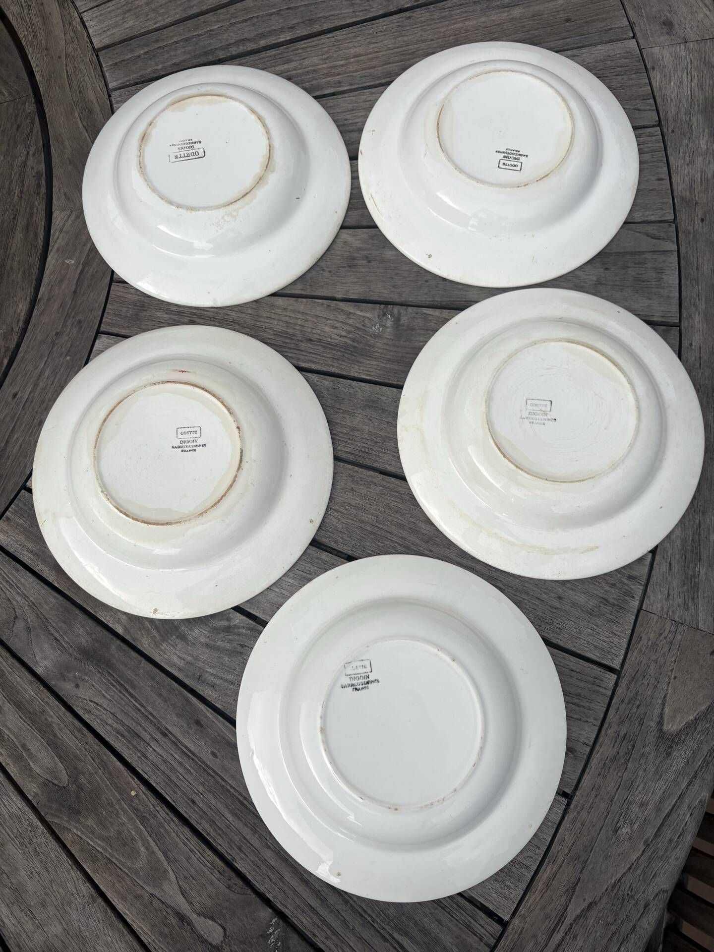 Assiettes creuses Digoin Sarreguemines