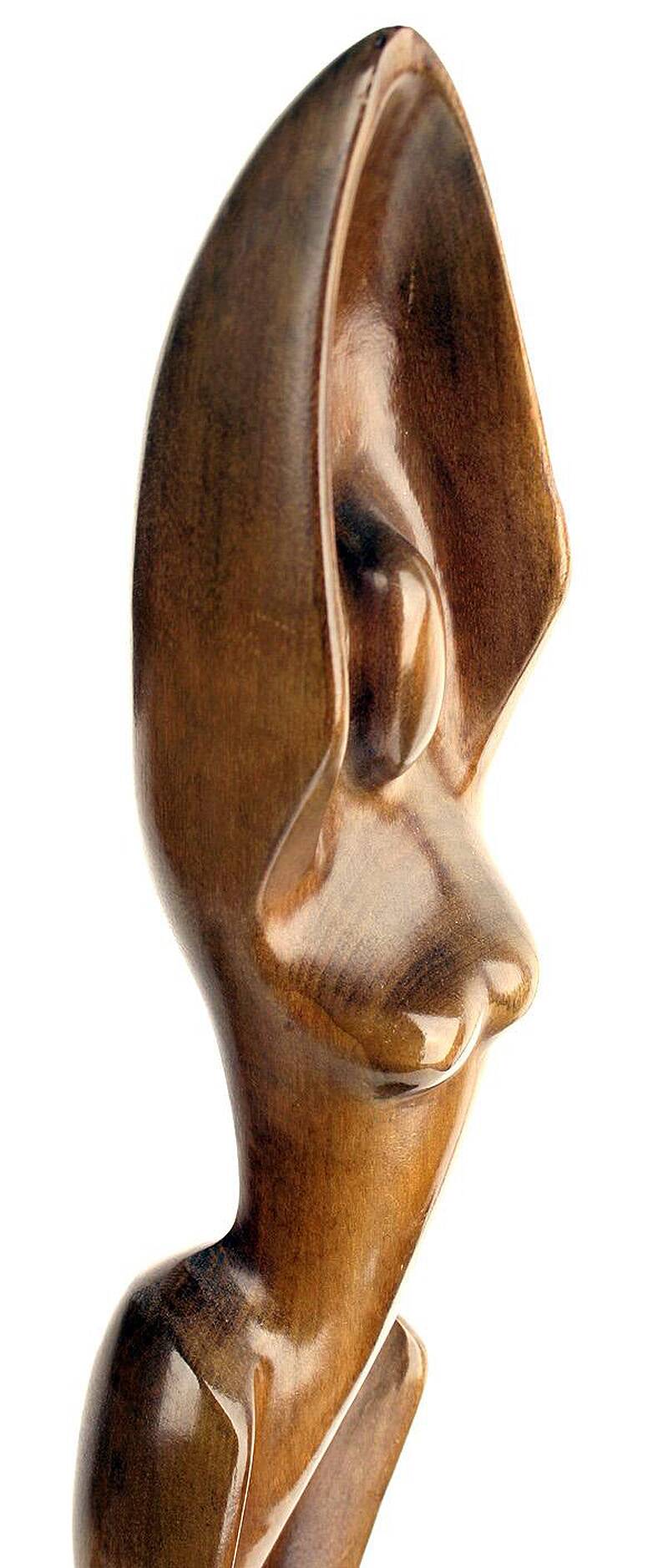 Pair of Large Vintage Teak Sculptures, 1950s