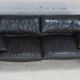 Sofa by Vico Magistretti, Cassina, Maralunga model. Italy, circa 1975. Navy blue leather