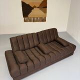 Old Daybed sofa design De Sede DS85 vintage 80s brown fabric