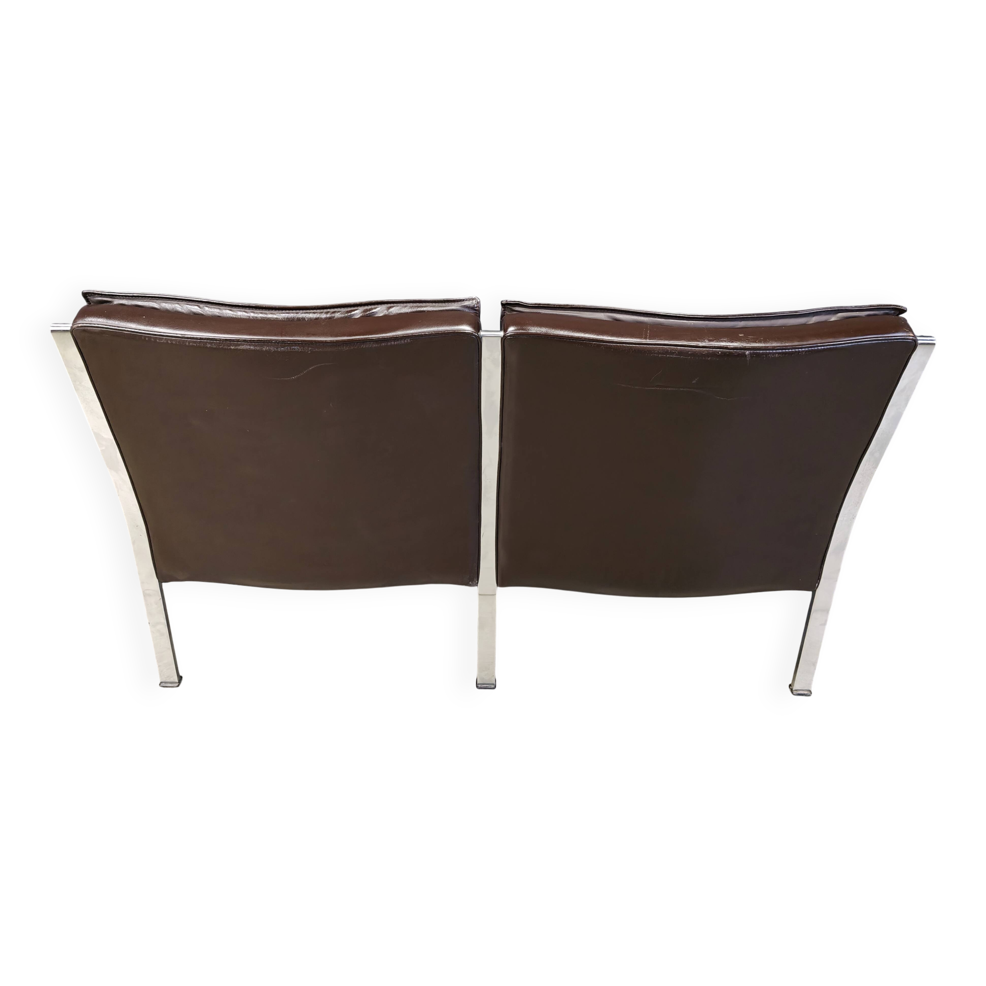 Leather sofa by Preben Fabricius and Jorgen Kastholm for Walter Knoll, 1960