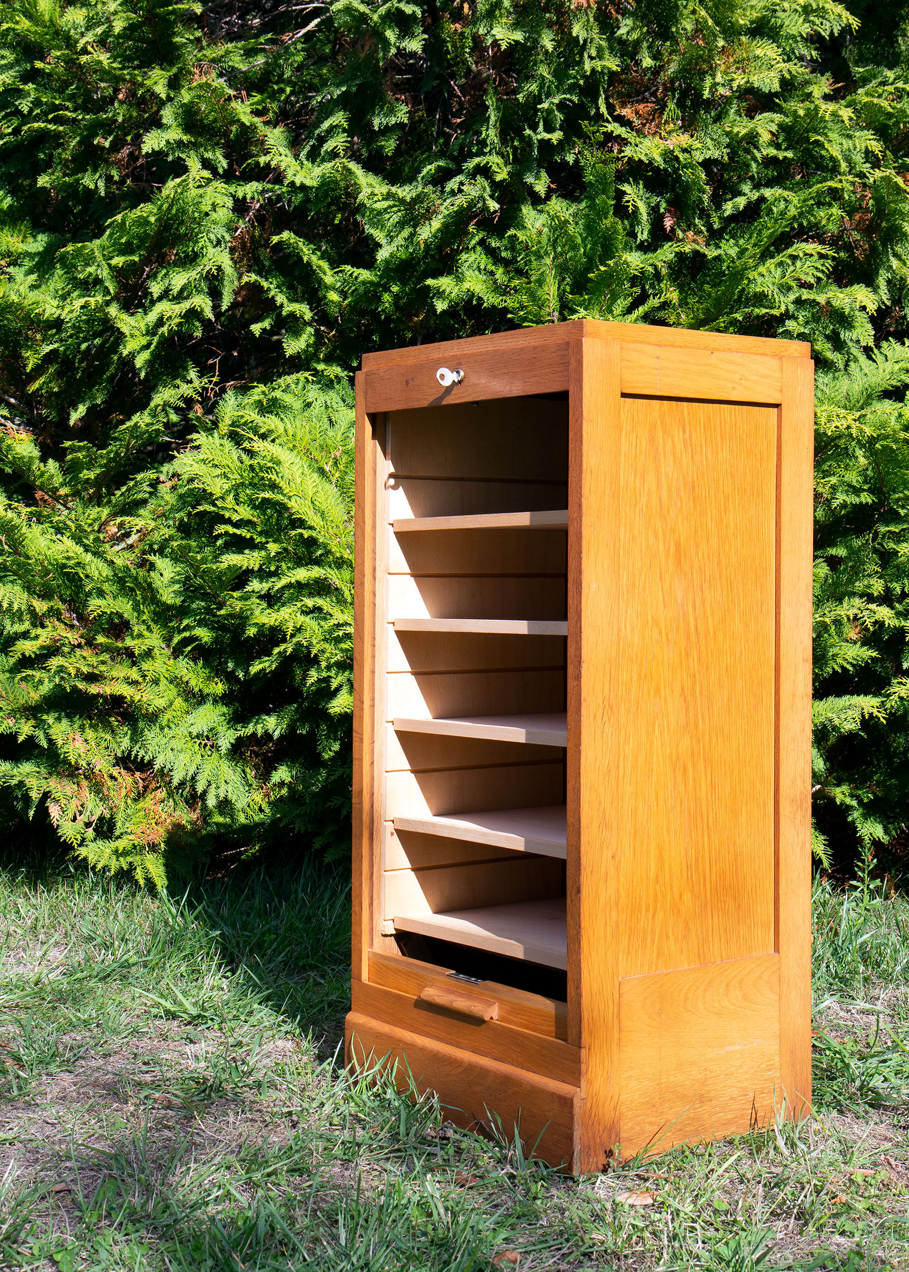 Old oak curtain binder, 40s-50s