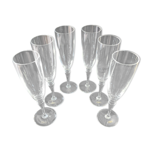 6 flutes a champagne modele grand