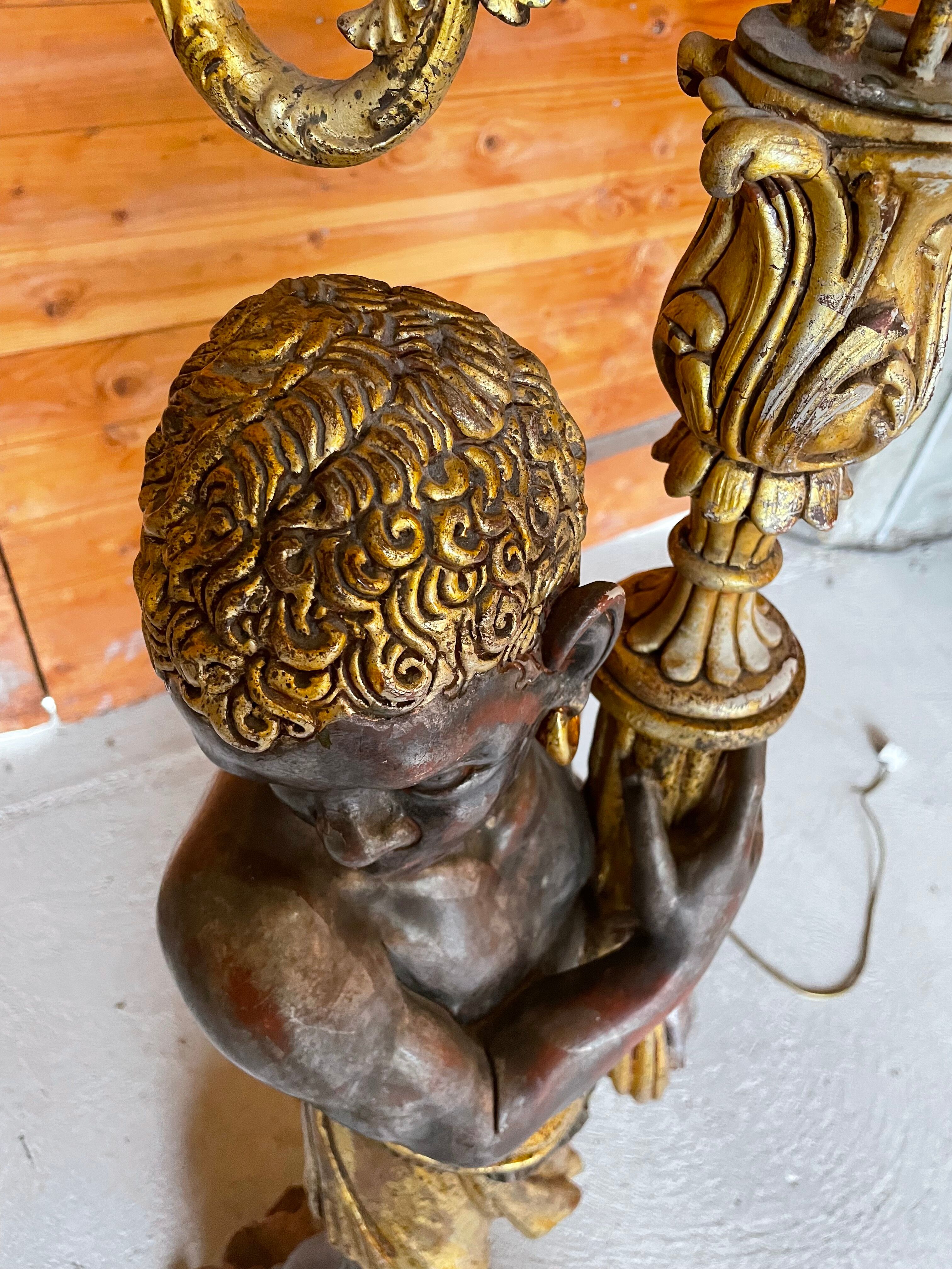 Nubian torch floor lamp