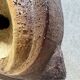 Vintage brutalist stoneware wall sconces, 1960s, set of 2