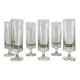 6 vintage champagne flutes