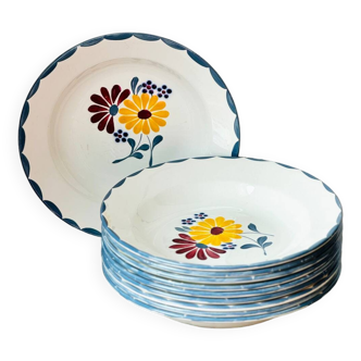 Service assiettes creuses anciennes salins