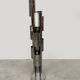 Italian vintage design chrome metal floor lamp 1970
