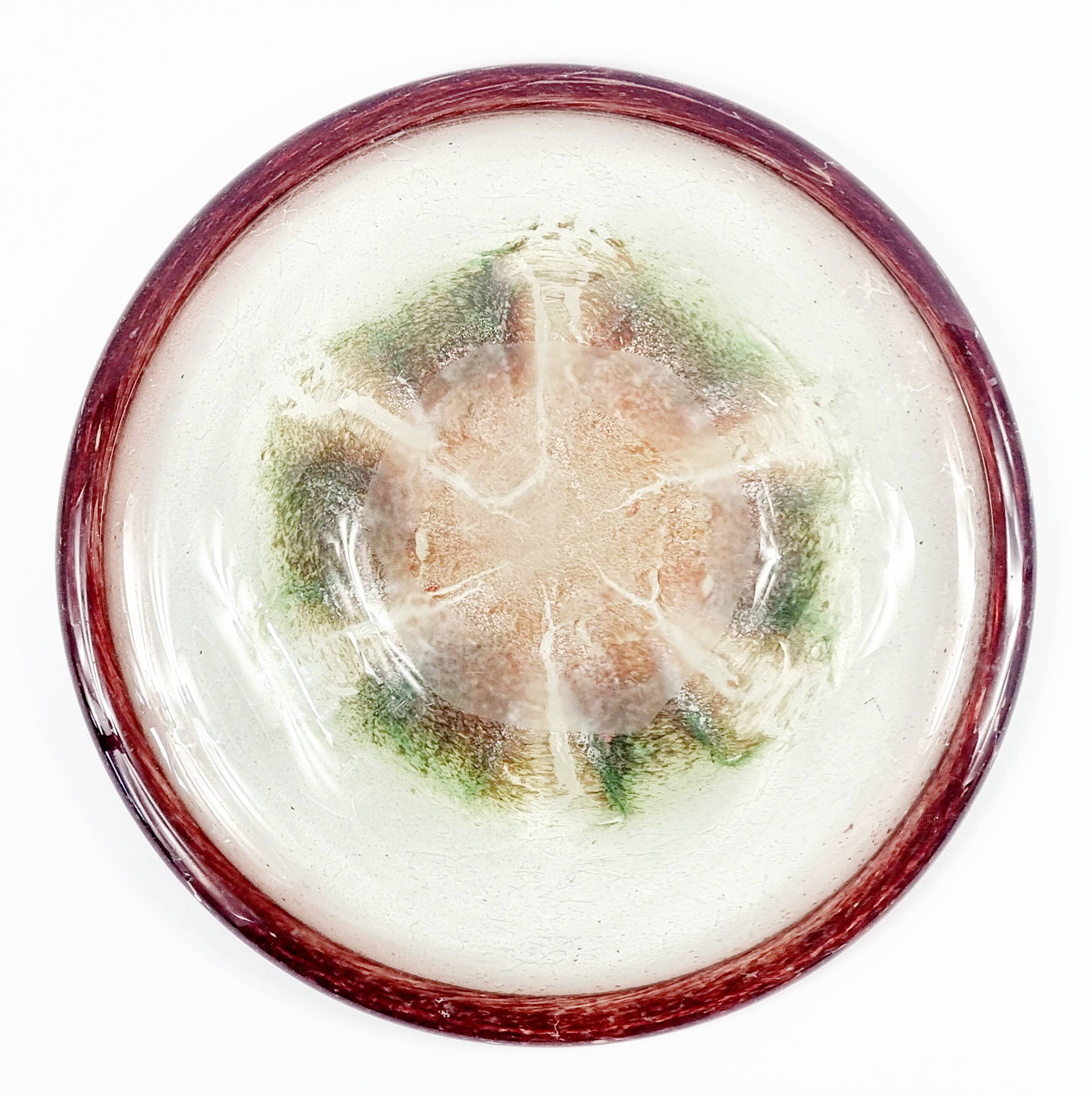 Very Large Art Deco Ikora Art Glass Bowl/Centerpiece by Karl Wiedmann for WMF, Germany, 1920s/30s