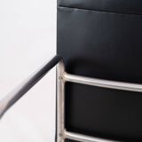 Kastrup chairs  In Black leather, Model CH401 By Hans J. Wegner  Made By Carl Hansen & Søn