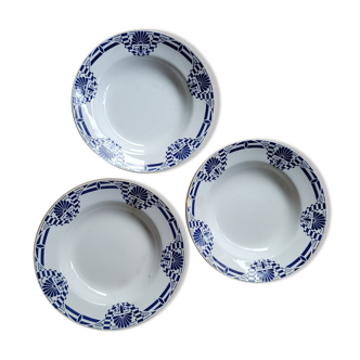 Lot de 3 assiettes creuses Orchies Moulin des Loups Palmes