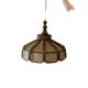 Vintage wooden pendant light from the 1960s.