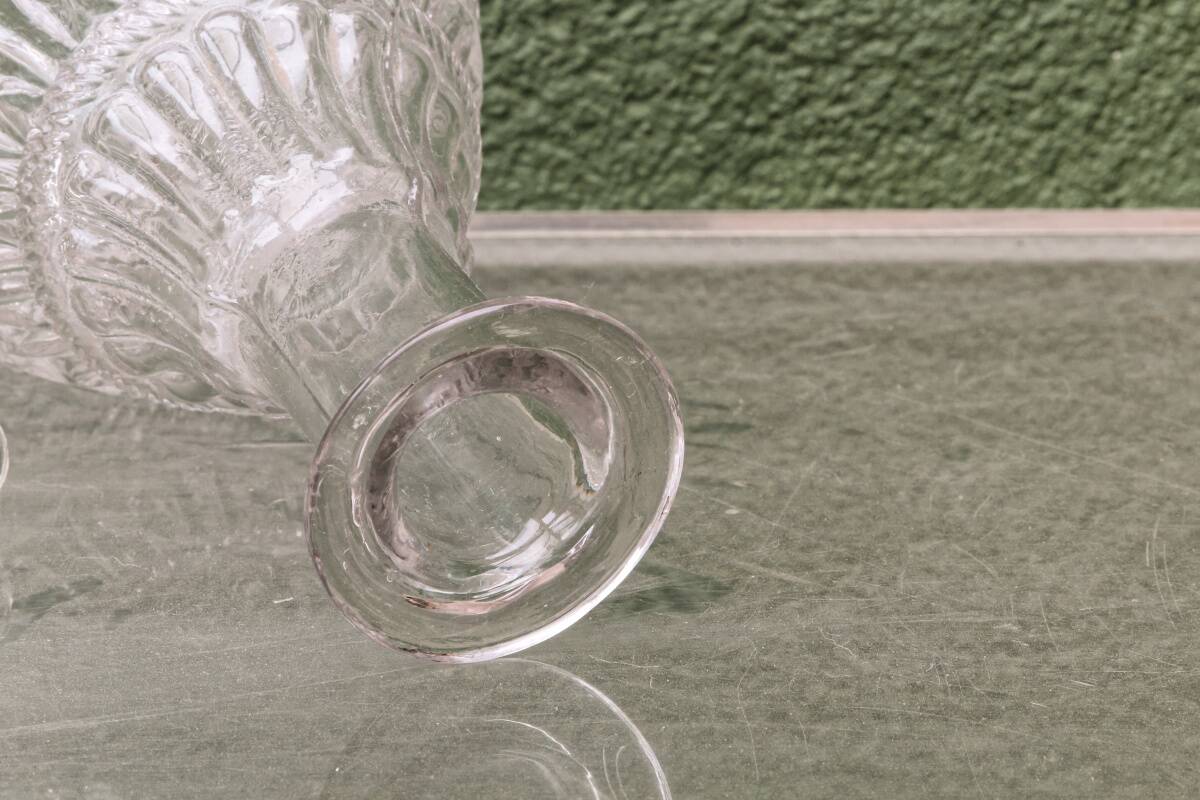 Blown glass carafe, 19th century
