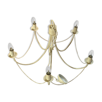 White metal chandelier