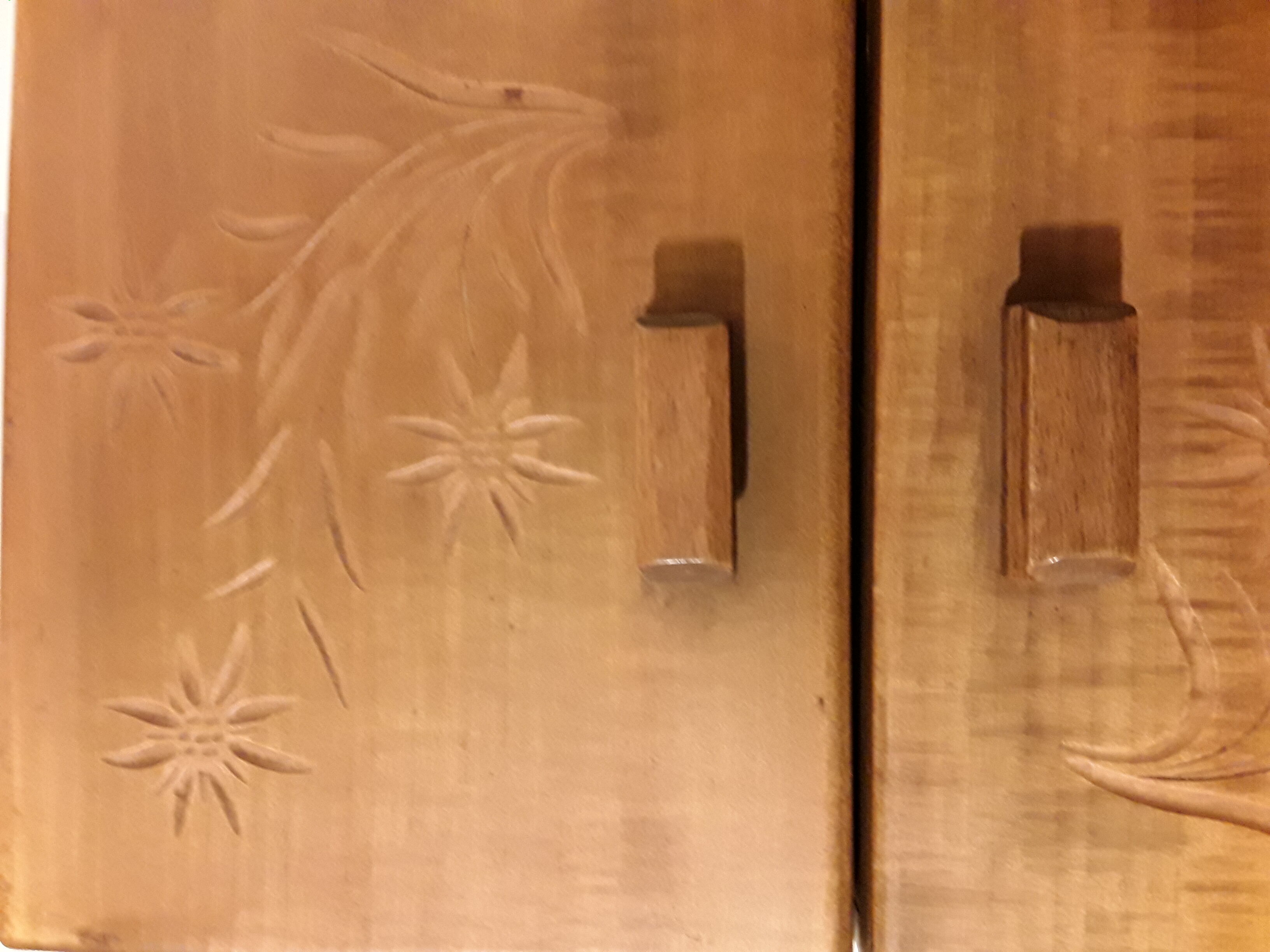 Vintage wood sewing box