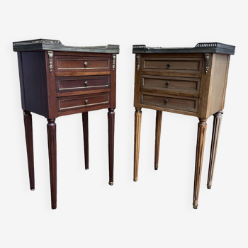 Pair of Louis XVI style bedside tables