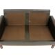 Scandinavian leather sofa 2 seater, Sweden, 1950