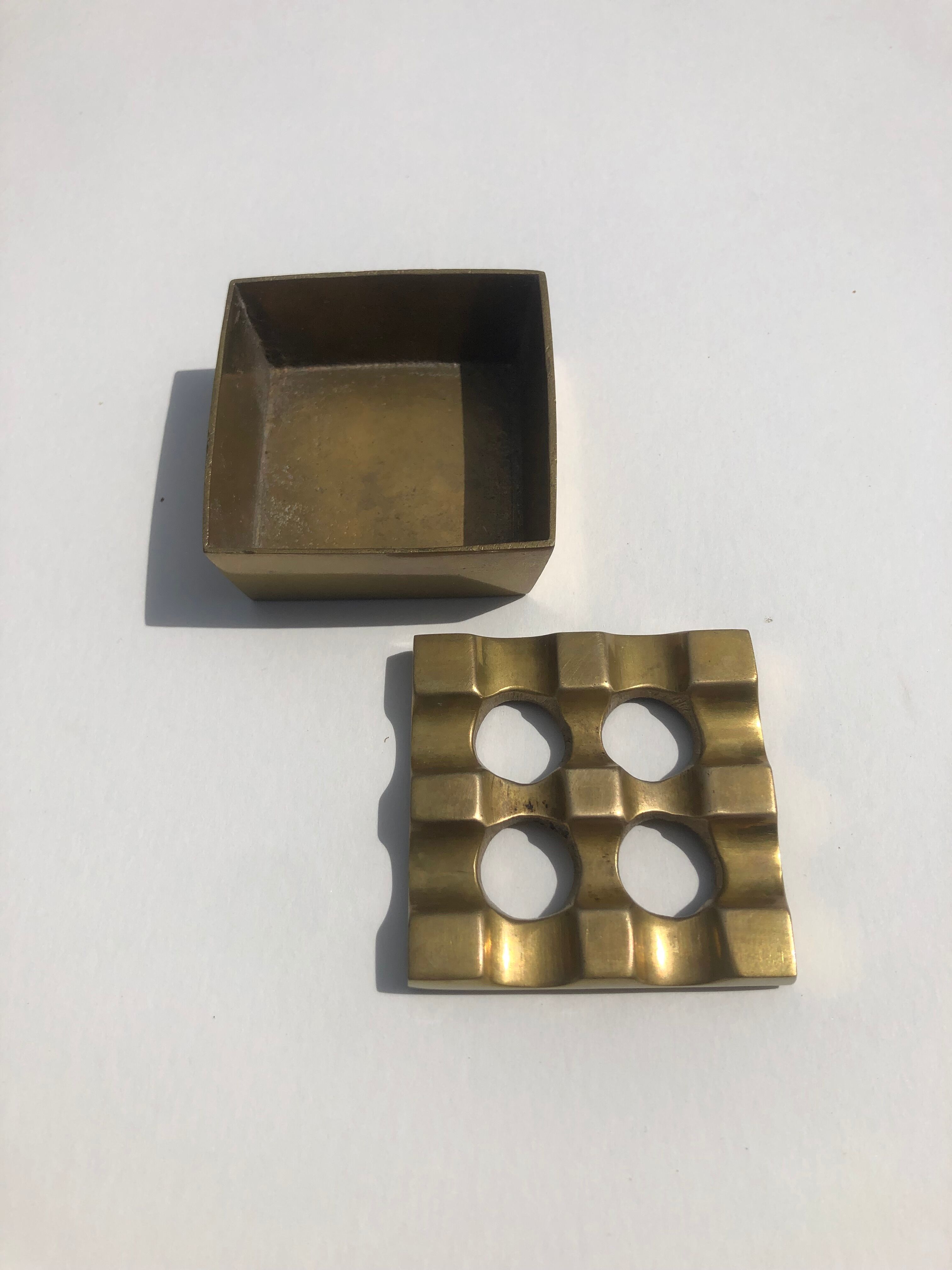 Original Scandinavian Ultima 7 ashtray in holger Bäckström and Bo Ljungberg brass
