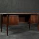 Mid-Century Danish Scandinavian Modern Teak Bilateral Desk with Drawers, 1960s
