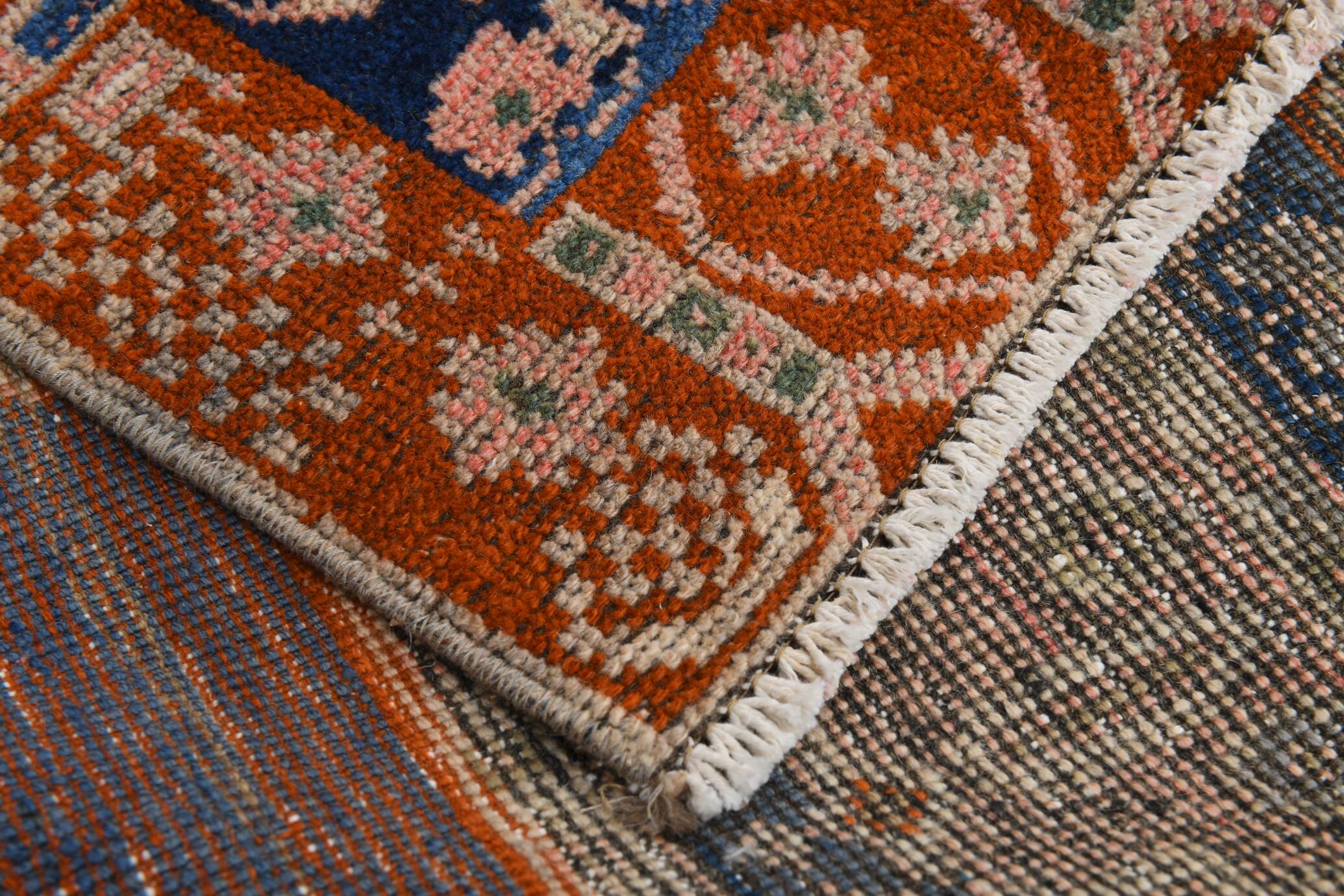 4x9 Oriental Blue Vintage Rug, 137x272Cm