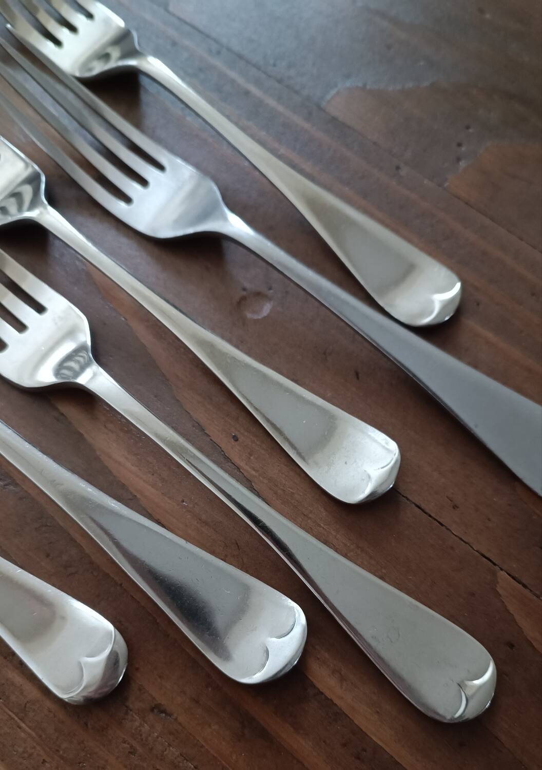 6 silver-plated forks