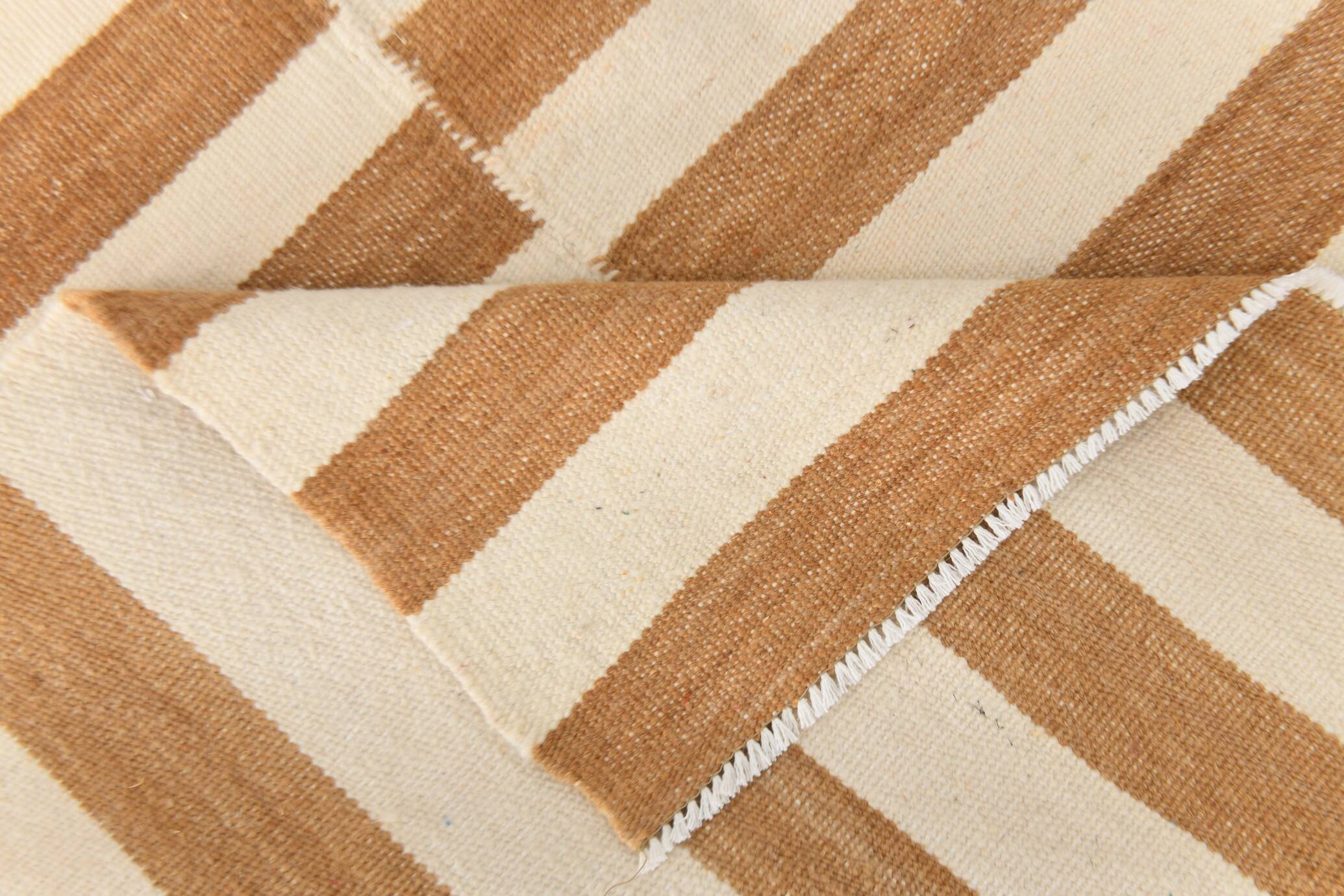 8x10 Beige & Bronze Contemporary Kilim Rug, 229x311Cm SK 35061