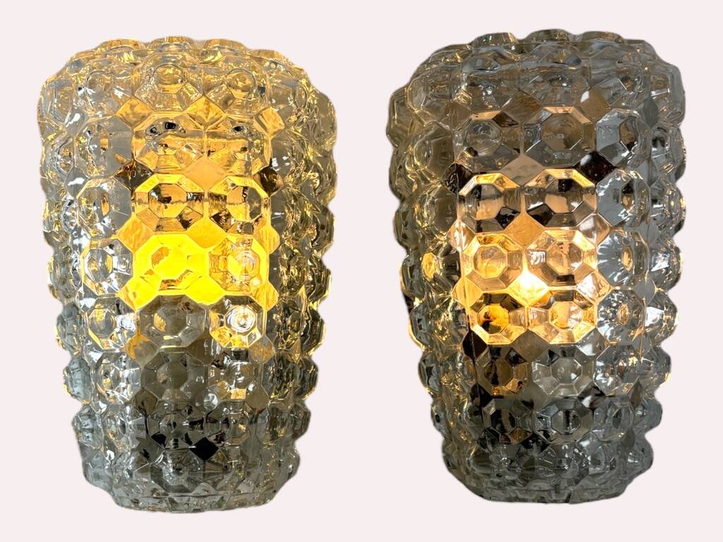 Helena Tynell Glashütte Limburg 1960 vintage Germany wall lights x2