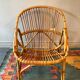 Rattan basket armchair 60s