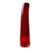 Red blown glass bubble tube vase in Murano style, vintage 80s-90s.