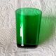 5 glasses 15 cl Retro emerald green tempered glass France