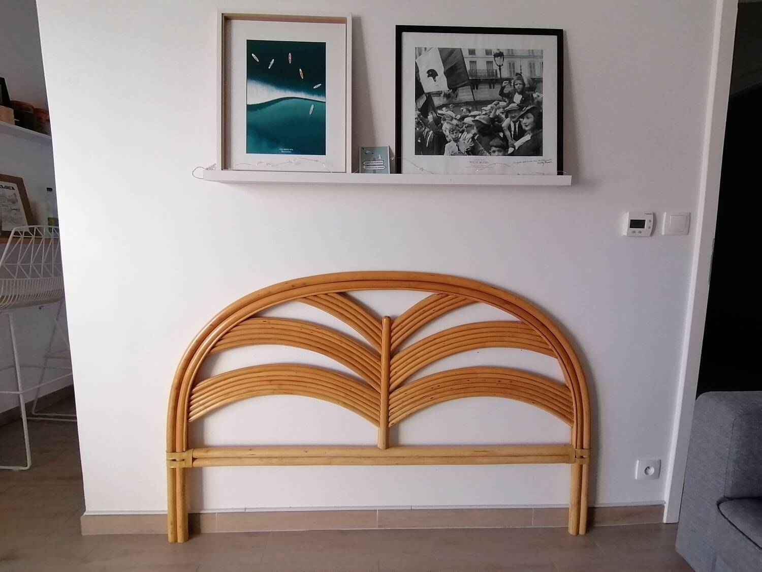 Rattan headboard