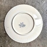 Longchamp ironstone dinner plate, "Ribbons" service