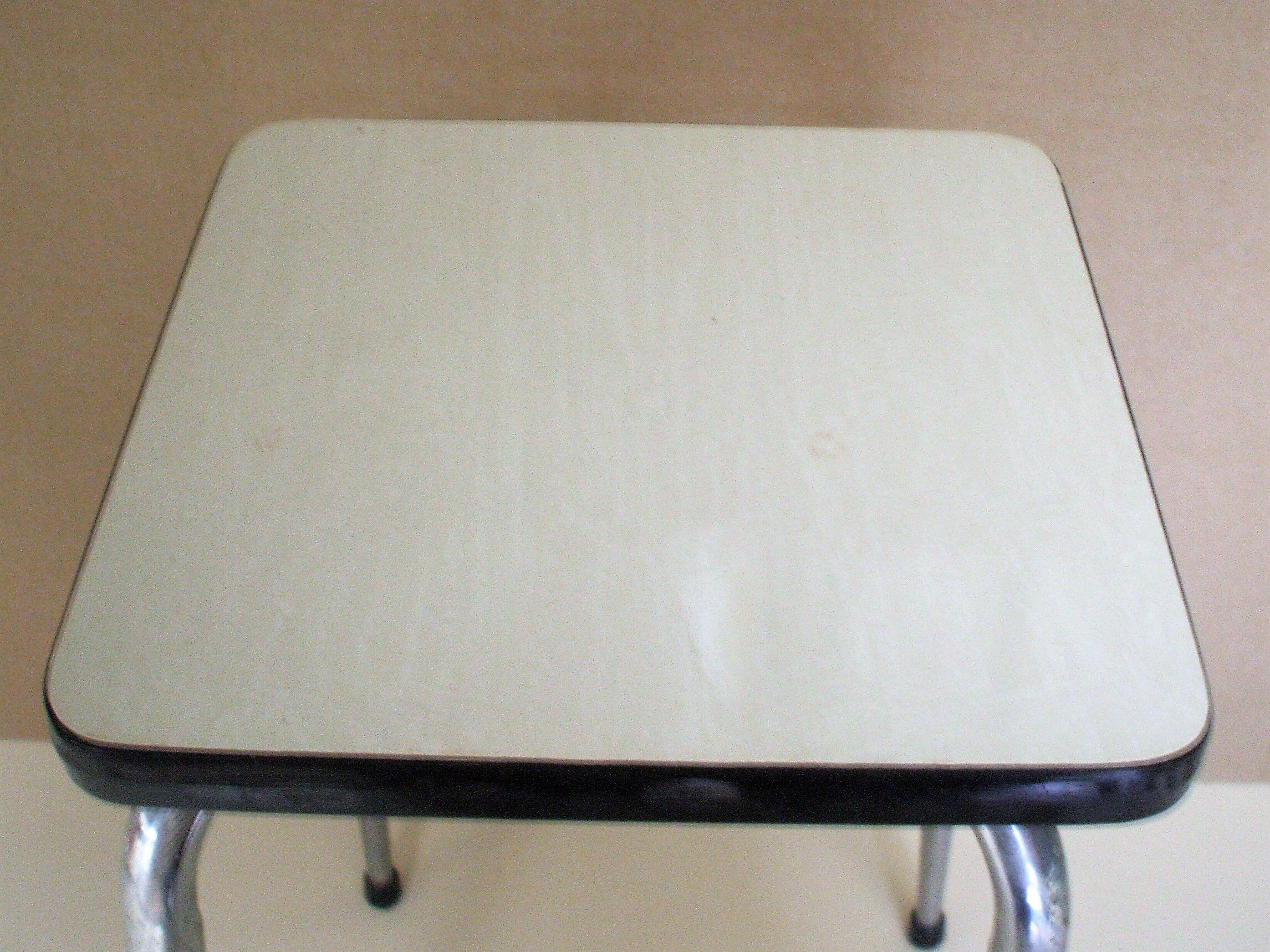 Stool in white formica
