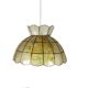 Capiz shell pendant light with flowers
