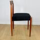 German Lübke vintage black chairs - 4 pieces - great set
