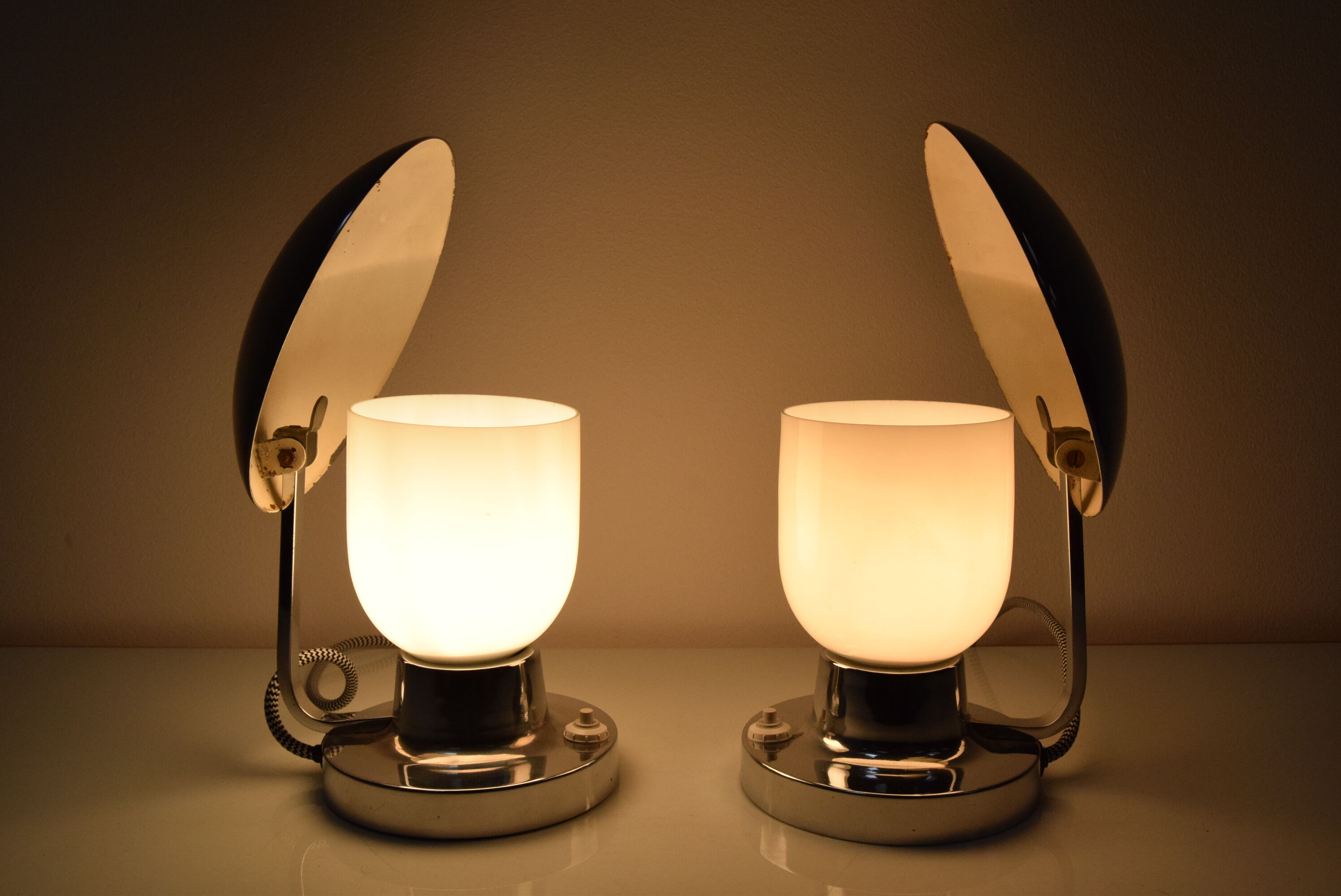 Pair of Art Deco Table Lamps/Napako,1940's.