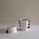 Set of 4 ceramic bowls with strawberry-shaped handles