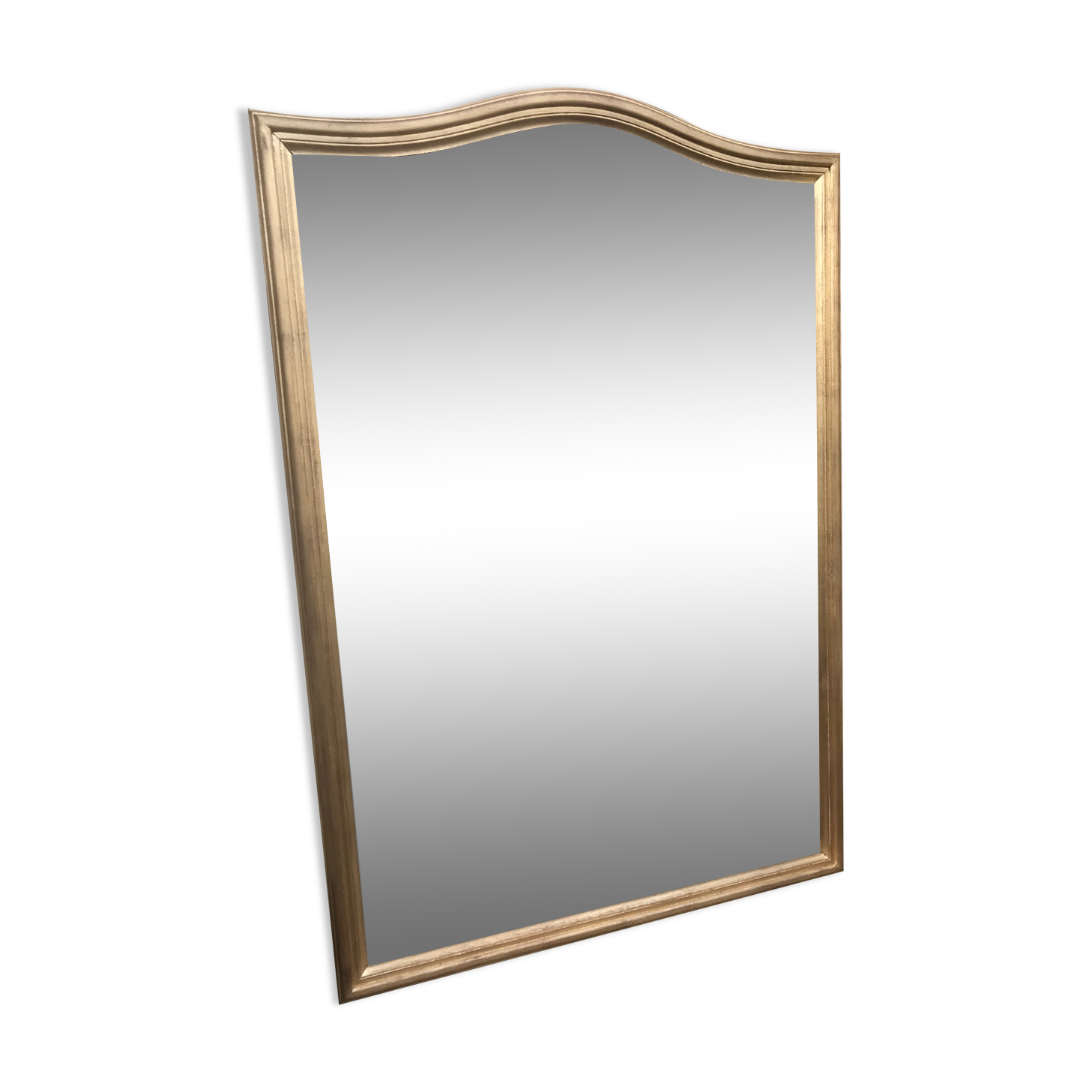 Golden mirror with sheet 151 x 103 cm