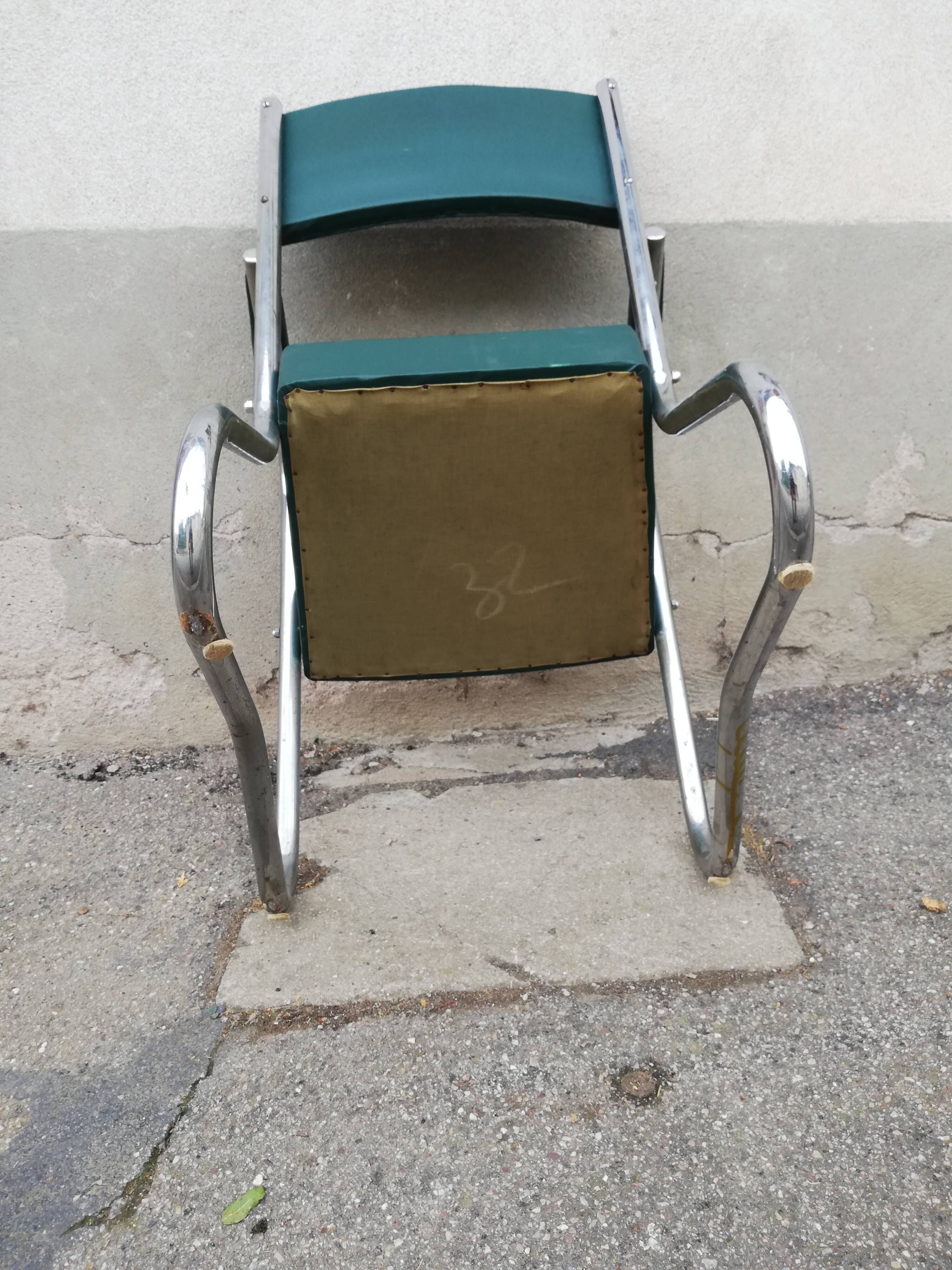 Office armchair year 50 skai green