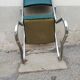 Fauteuil de bureau année 50 skai vert