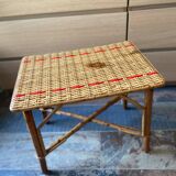 Table en rotin vintage