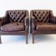 Millbrook chesterfield club chairs set -original 60s- pair