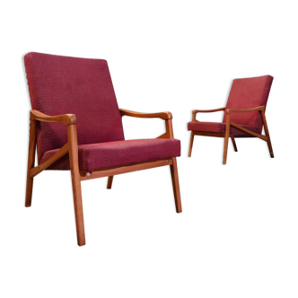 Paire de fauteuils Jiri Jiroutek 1960 par Ton