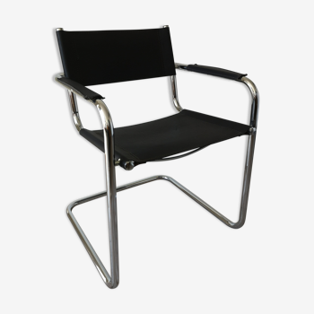 Fauteuil cuir noir Matteo Grassi