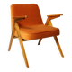 Fauteuil Lounge Vintage Burt Orange par J. Chierowski, 1960, Design Scandinave