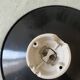 Vintage industrial reflector lampshade in black enamelled sheet metal & socket