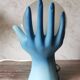 Blue ceramic hand lamp